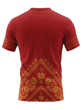 Desain jersey tampak belakang